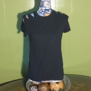 Wishful park large juniors Jr black cut out sleeve